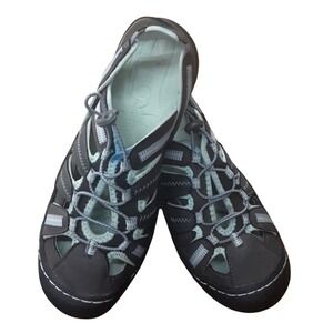 J-41 Adventure On Womens Gray Blue Sport Sandals Water Shoes Jeep Sole Size 8